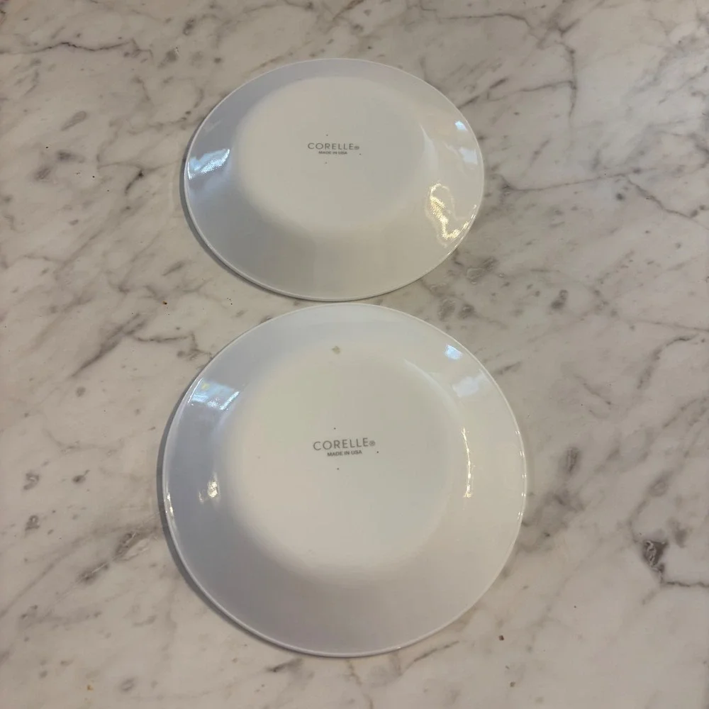 Corelle Callaway Ivy Heart 4 Inch Bread Butter Plates Set of 2 Vitrelle USA